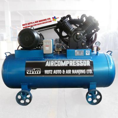 China Willest Lubricated Two Stage Hp 10 200 Liter 10 Bar Industrial Belt Driven Air Compressor BC100TE100H200 for sale