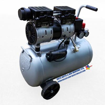 China OIL-LESS WILLEST Quiet Rocking Piston Air Compressor 1hp 24 Liter Oil Free RPW750H24 for sale