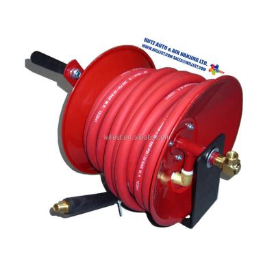 China WILLEST Anti Abrasion Hand Crank Wall Mounted Air Hose Reel With Rubber Hose HRO210-R3/8