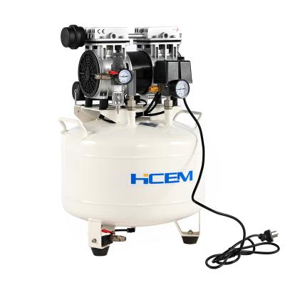 China Mini Silent Double Cylinder Portable 550W/0.75HP-30L High Quality Low Noise Low Noise Oil Free Air Compressor for sale