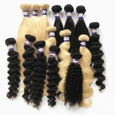 China Wholesale 10A Silky Straight Raw Indian Human Hair Mink Brazilian Human Hair Loose Wave 12A 613 Blonde Virgin Hair Cuticle Aligned Hair Bundles for sale