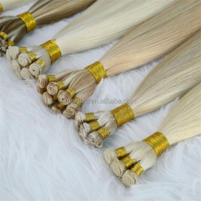 China Wholesale 12A Silky Straight 100% Wave Top Quality European Cuticle Aligned Virgin Hair Extension Hand Drawn Tied Weft for sale