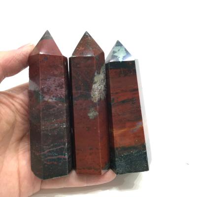 China High Quality Natural Green Red Ocean Jasper Crystal Tower For Home Decoration From China for sale