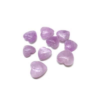 China High Quality Natural Purple White Lightning Crystal Heart For Decoration Pendant Wholesale From China for sale