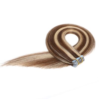 China 100% Hair, #P424 Ombre Color Invisible Wave Wholesale Silky Straight Tape In Human Hair Extensions Remy Skin Weft Tape Hair Extensions for sale