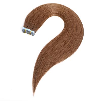 China Russian Pulled Remy Tape In Hair Extension High Quality Natural European Double Wave Silky Straight Hair Tape Hair Extension for sale