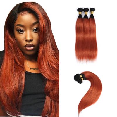 China T1B/350 Brown Ombre 10a Silky Straight Virgin Hair Vendors Wholesale Bundles Silky Straight Hair Bundles With Closure Straight Virgin Hair Bundle for sale