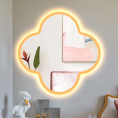 China Hot Selling Minimalist Smart Makeup Mirror Wall Hanging Art Decor Bathroom Led Mirror With Adjustable Lights for sale