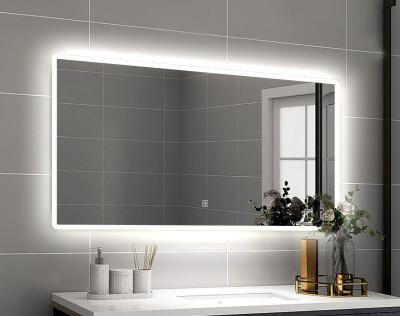 China Illuminated Adjustable Lights Supplier Custom Bathroom Touch Screen Vanity Led Mirror for sale