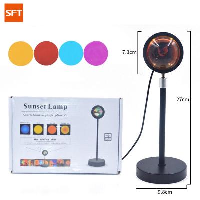 China Modern 5 in 1 4 in 1 Aura Rainbow Neon Light Floor Lamp Sunset Projector Sunset Lamp DIY Background Decoration Lamp Sunsetlamp for sale