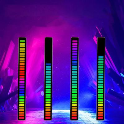 China Voice Control Pickup Led Light Rhythm Music Level Lamp Voice-activate For Vehicles Recreation Sensor Bar Table Lamp for sale