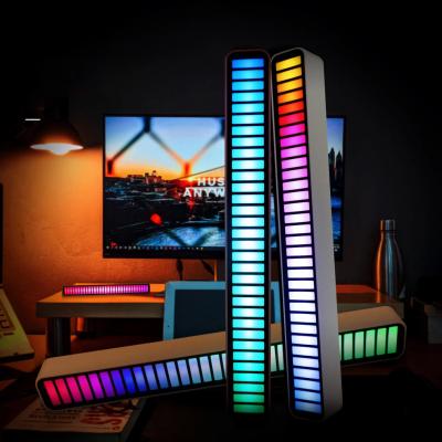 China New Arrival RGB Music Voice Control Rhythm Light 32 Led Pickup Level Lights For Computer Home Car for sale