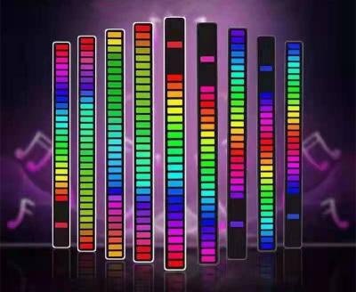 China Voice control colorful music ambient light with 32 LED USB rechargeable decoration level light for car ktv for sale