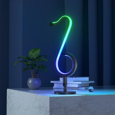 China Modern LED Color Changing Musical Note RGB Table Desk Lamp with APP Remote Control for sale