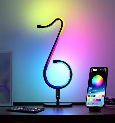 China Modern Remote Control Nightstand Light Colorful LED Wall Lamp RGB Desktop Decoration Table Note Lights for sale