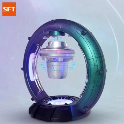 China Modern Smart Black Spaceship Spacecraft Audio Technology SFT Woofer Magnetic Levitation Luminous Wireless Speaker for sale