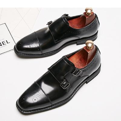 China Luxury Men's Brogue Breathable Stylish Shoes Wholesale Factory High Quality Men's Shoe Oxford Fashion Trend Genuine Leather Business Loafer for sale