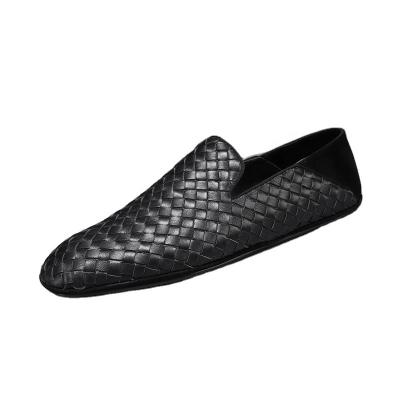 China Wholesale Good Quality Braided Genuine Leather Luxury Flat Massage Loafers Men's Workout Shoe Loafers Factory for sale