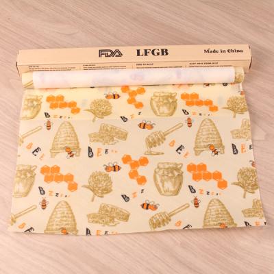 China Hot Sales BOSI Beeswax Food Wrap Reusable Organic Reusable Beeswax Wrap Waterproof Eco-Friendly Roll for sale