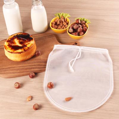 China food & Factory BPA Free Beverage U Shape Reusable Food Strainer Nut Nylon Milk Bag 23cm * 27cm for sale