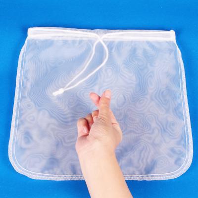 China food & Factory sales hot food safe drink beverage 200 micron nylon nut filter bag milk nylon bag with drawstring for sale