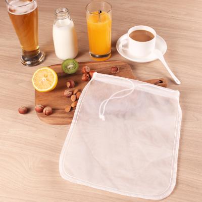 China food & Micron 10inch * 12inch Filter Bag Nut Milk Filter Bag Reusable Factory BOSI 200 Nylon Washable Nylon Gauze for sale