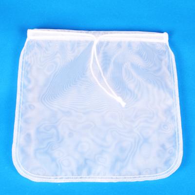 China food & Beverage Factory OEM Services Nut Milk Nylon Bag Food Grade Large Washable 30cm*30cm Almond Milk Bag Reusable With Drawstring for sale