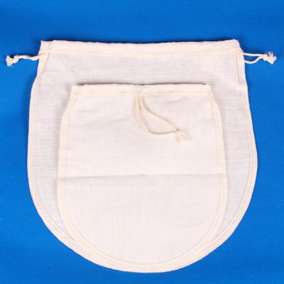 China food & Factory Customized Beverage Form FBA Natural Reusable Shipping Strainer Food Bag Reusable Milk Nut Hemp Gauze for sale