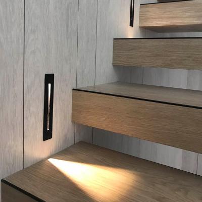 China 3W AC85-265V Aluminum Recessed Led Stair Corner Wall Light Indoor Wall Lights Step Decoration Lamp Corridor Stair Lamps for sale