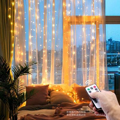 China 8 MODES LED Curtain Lights String Garland Fairy Icicle Decorative Lights for Bedroom Wall Wedding Decor for sale