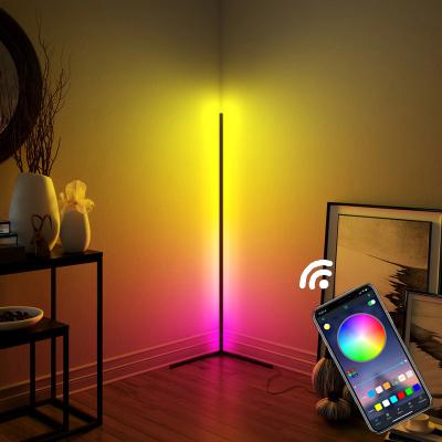 China Functions App Control RGB Right Angle Light Modern Floor Lamp LED Floor Lighting Lights Position Adjustable Colorful Lighting For Living Room for sale