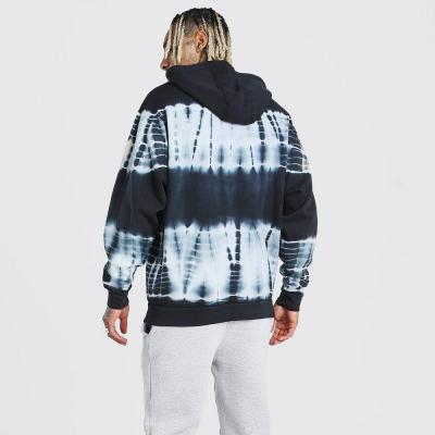 China OEM Factory 2020 Tie Dye Fleece Pullover Drawstring Breathable Street Wear Mens MI-LING Long Hoodie for sale