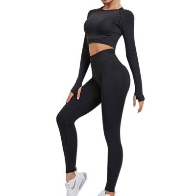 China Breathable MI-LING Slimming OEM High Quality Women's Spandex Custom Yoga Wear Suit for sale