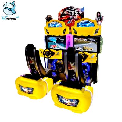 China Coin Operated Kid's Metal+Plastic Overrun Race Car Simulator Game Machine For Amusement Arcade for sale