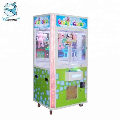 China Metal+Plastic Coin Operated Crane Machine Coin Operated Scissors Crazy Scissors Cut Gift Machine For Sale for sale