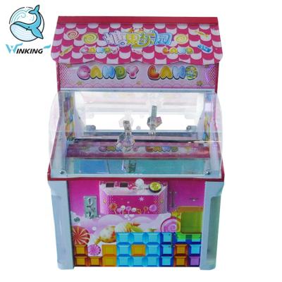 China Professional Coin Operated Wooden FLASHING Claw Crane Catch Candy Vending Arcade Game Machine For Sale for sale