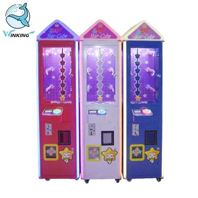 China Winking Coin Operated Push Win Gift Game Machine Metal Cabinet Type Key Capsule Toy Vending Machine for sale