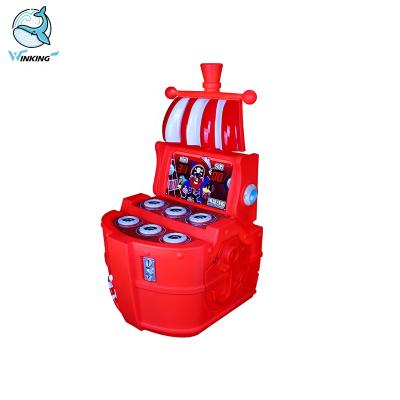 China 2020 Hot Selling Plastic FLASHERS Pirate Ship Beat-a-mole Coin Operated Kids Knocking Duck Arcade Machines Arcade Hammer Game Machine for sale