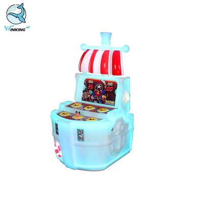 China 2020 Hot Selling Plastic FLASHERS Pirate Ship Beat-a-mole Coin Operated Kids Knocking Duck Arcade Machines Arcade Hammer Game Machine for sale