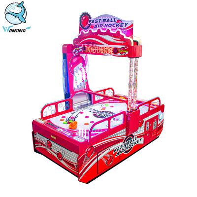 China Metal+Wood Blinking Fast Ball Coin Operated Electric Kids Classic Air Hockey Table Big Size Game Machine For Amusement Arcade for sale