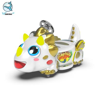 China Fiberglass WINDING 2020 Small Dinosaur Battery Game Machine Bumper Kids Ride Drift Car Game Machine With Battery For Amusement Park for sale