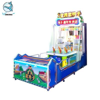 China 2020 Hot Selling Metal WINS Coin Operated Crazy Hook Duck Trap Duck Carnival Booth Game Machine For Amusement Arcade for sale