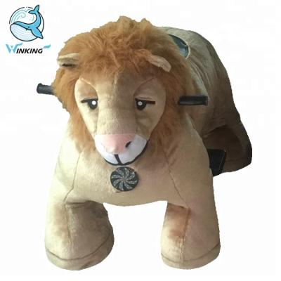 China High Quality Metal Sight Coin Operated Electric Furry Animal Walking Ride for sale