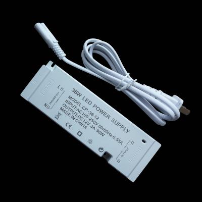 China Hot Selling Cabinet Light Power Supply/Cabinet Cabinet/LED Wardrobe LED Light Constant Voltage Driver DC12V 3A 36W for sale