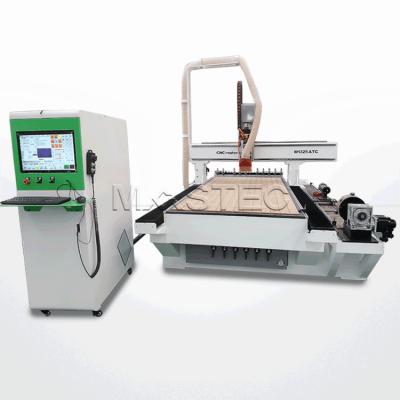 China ATC Acrylic CNC Router Machine with Carousel Tool Magazine and Auto Feeding Device for sale