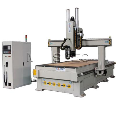 China Building Material Stores 9KW Italy ATC CNC Router Machine 4 Axis For Engraving Special Wood for sale