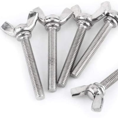 China M5 304 Inch Screw (M5 12mm) Stainless Steel Iron Wing Screw Bolt Machine Fastener for sale