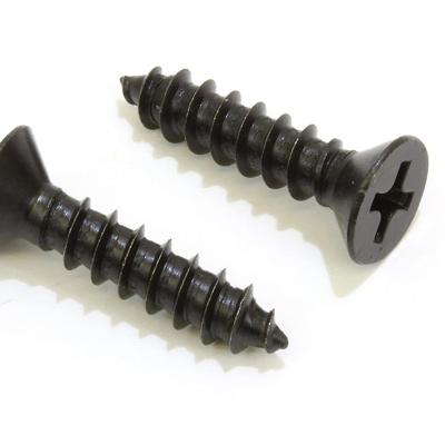 China #6 Black Oxide Flat Head Phillips Screws, (304) Stainless Steel 18-8 X 1/2