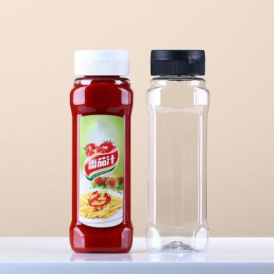 China 500ml 7.5in Pet Sauce Bottles Tasteless for sale