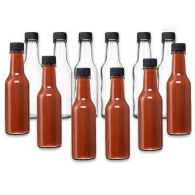 China Hot Sauce Empty Amber Glass Storage Bottles 150ml Antitear QZH for sale